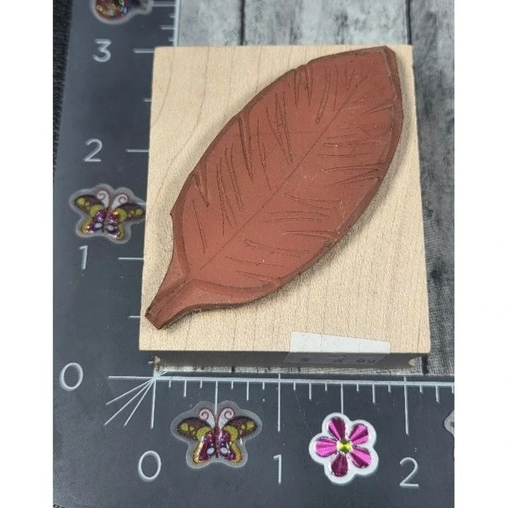 Hero Arts Bold Tropical Leaf E4221 2006 Rubber Stamp Wood #J13